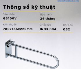 Thanh Vịn Inox của Caesar- GB100V