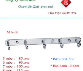 Móc áo INOX 304 MA03