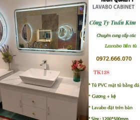 Bộ Tủ lavabo bằng nhựa PVC TK128