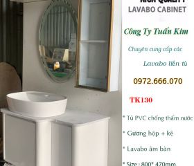 Bộ tủ lavabo bằng nhựa PVC TK130